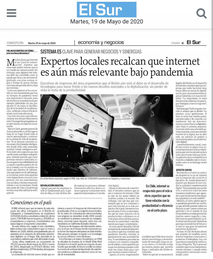 Especialistas locales recalcan que Internet es aún más relevante bajo Pandemia