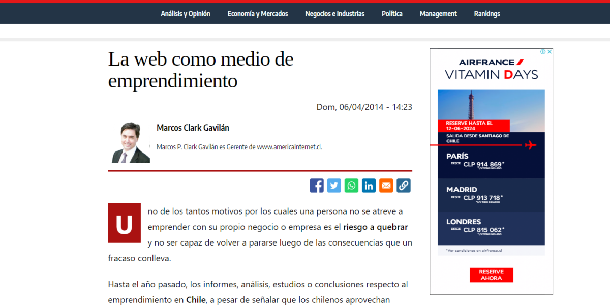 El Diseño Web como medio de Emprendimiento Diseño Web