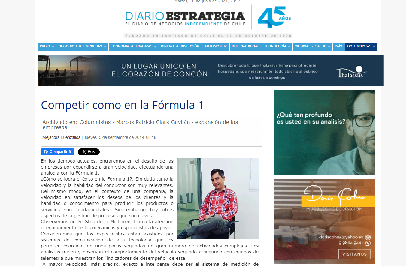 Competir como en la Fórmula 1