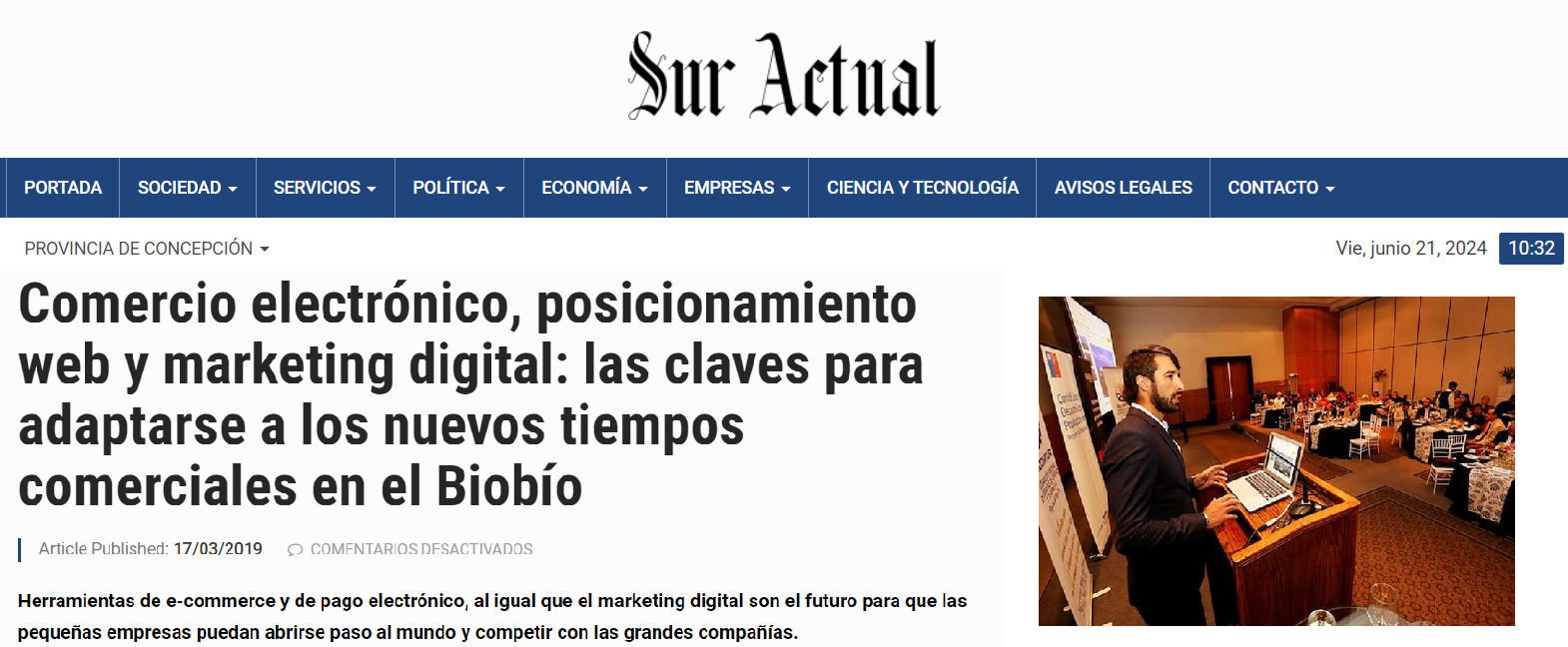 Comercio electrónico, posicionamiento web y marketing digital en Concepción y en Bio Bío
